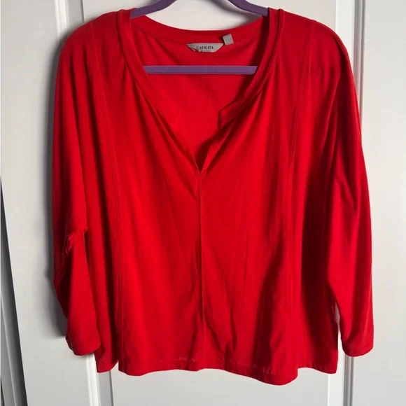 ATHLETA, orange tee, like new - Picture 1 of 5